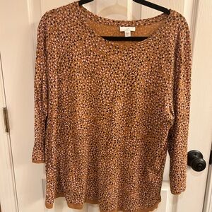 JJill Women's Brown Patterned Top